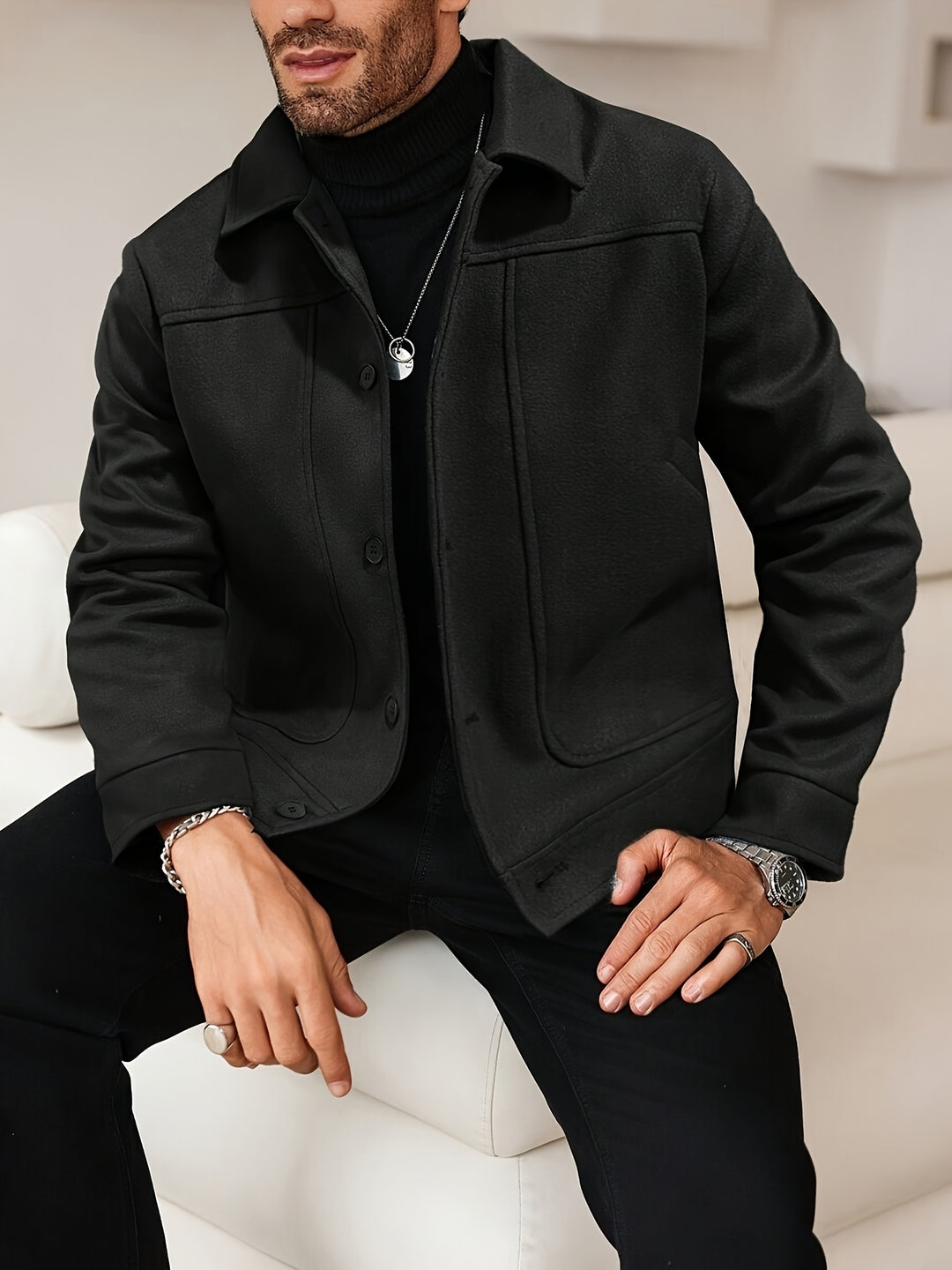 Heren Jas | Elegant | Met Knoopsluiting | Lente