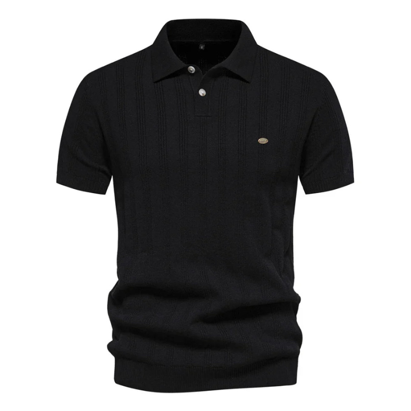 Polo Heren | Gestreept Gebreid Design | Tijdloze Kleding