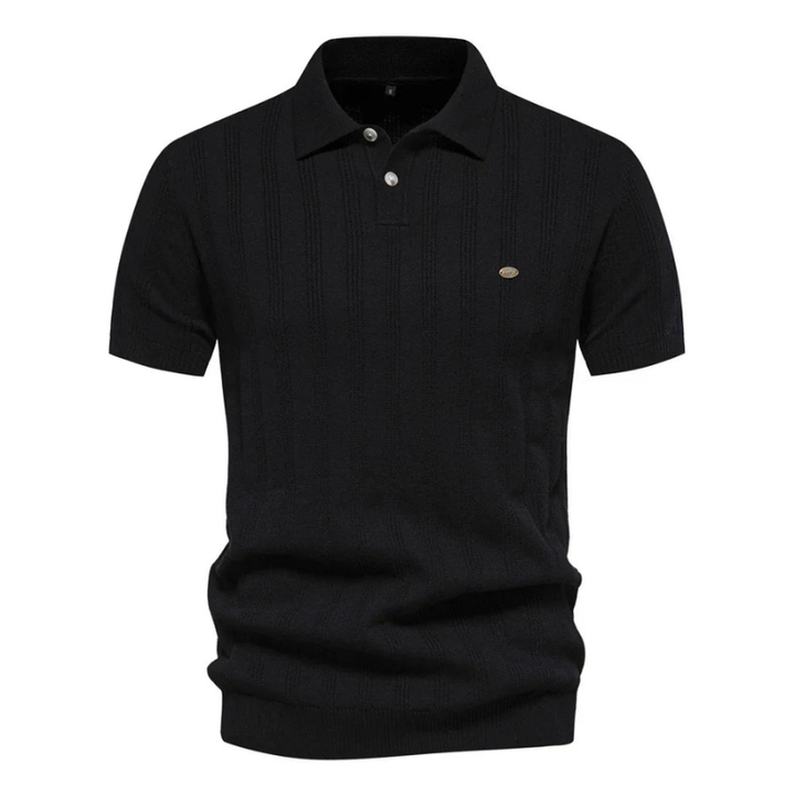 Polo Heren | Gestreept Gebreid Design | Tijdloze Kleding