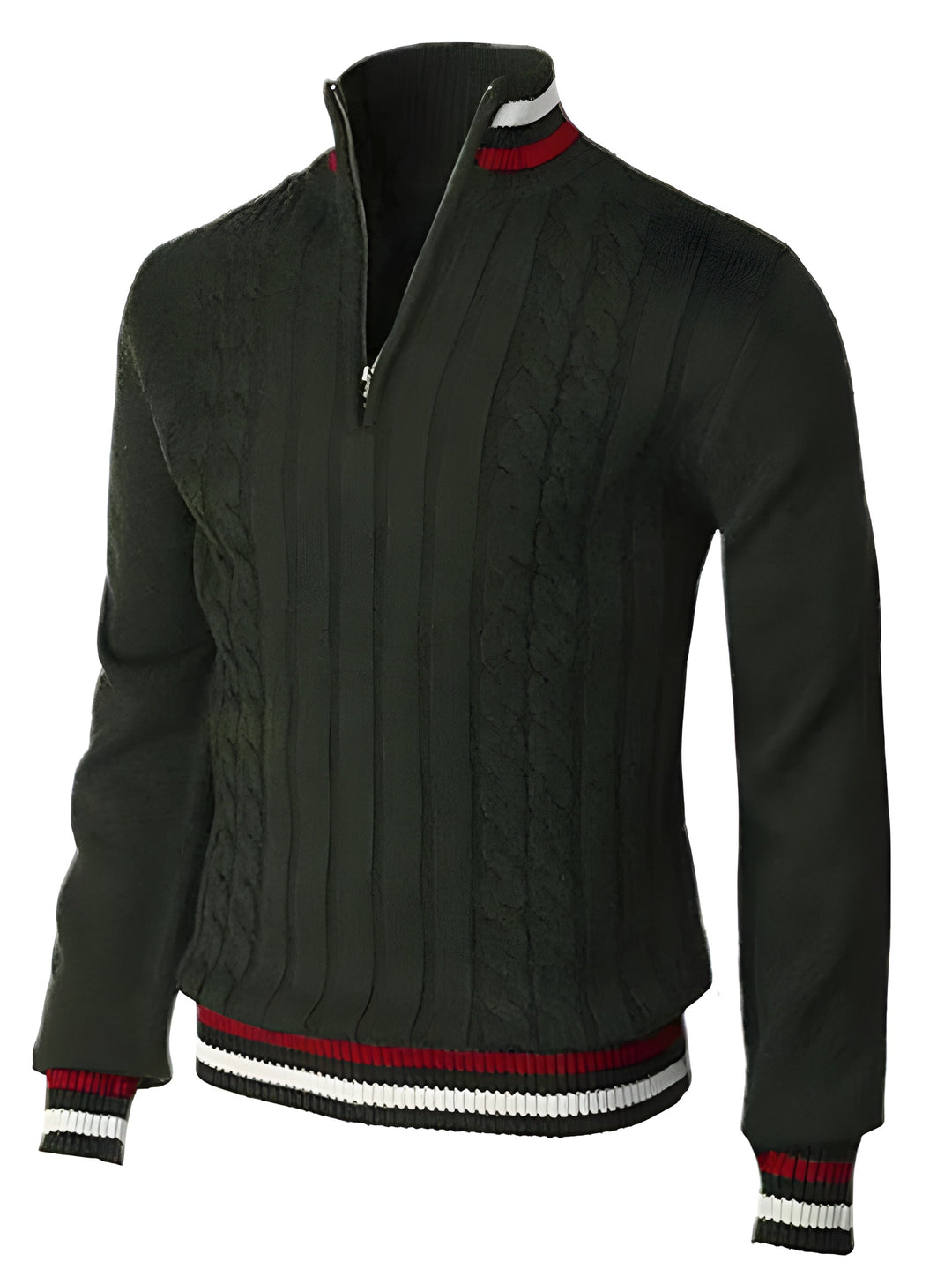 Heren Trui | Colrits & Slim Fit | Chunky Gebreid Design | Polyester