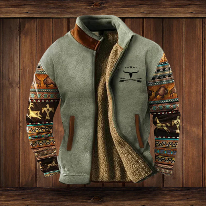 Heren Sherpa Jas | Warme & Duurzame | Vintage Ontwerp |  Outdoor stijl