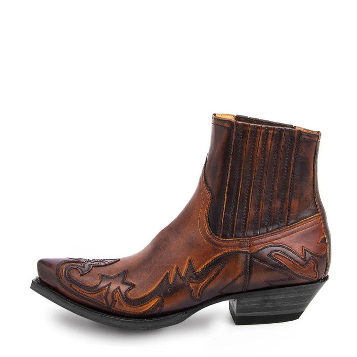 Schoenen Heren | Cowboy Enkellaars | Wedge Hak & Slijtvast