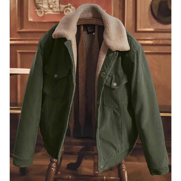 Winterjas Heren | Vintage Look | Warme Imitatiebont Voering | Bomberjas