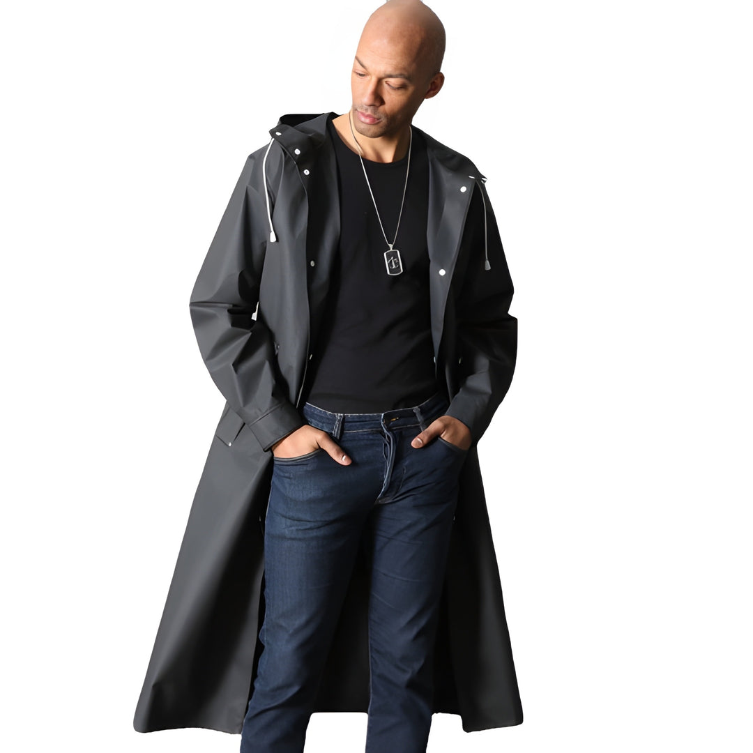 Regenjas Heren | Windbreaker | Lange Waterdichte Jas | Outdoor Werkkleding