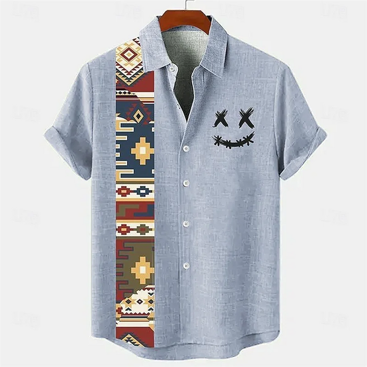 Heren Shirt | Retro | Korte Mouw | Zomer