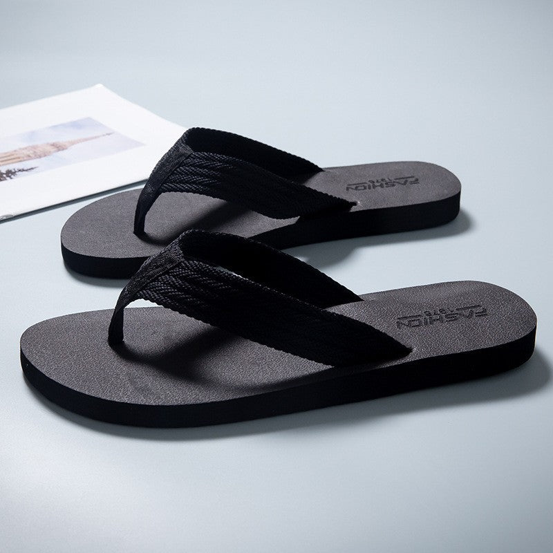 Heren Pantoffels | Geweven Antislip Zool | Bruin met Zwarte Accenten | Comfortabel EVA voor Binnen & Buiten