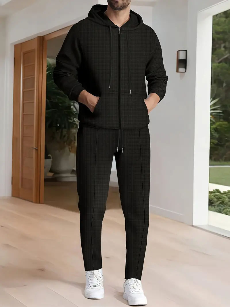Heren Set | Stijlvol & Comfortabel | Trui met Capuchon & Broek | Moderne Elegantie