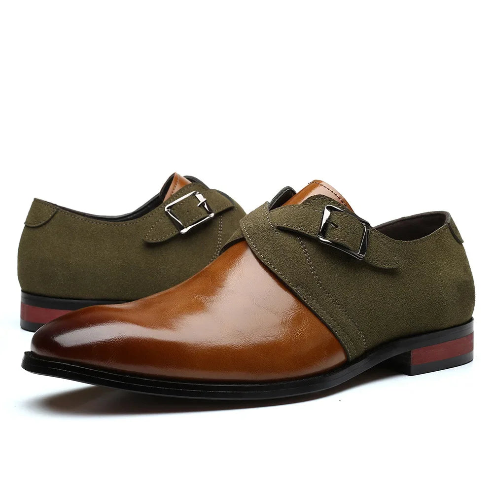 Heren Instappers | Dubbele Monk Strap | Ademend & Comfortabel | Vegan Leder