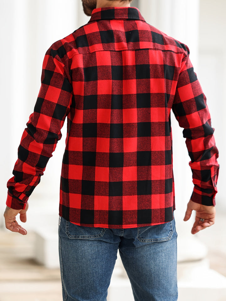 Heren Overhemd | Lange Mouw | Losse Pasvorm | Casual Kleding