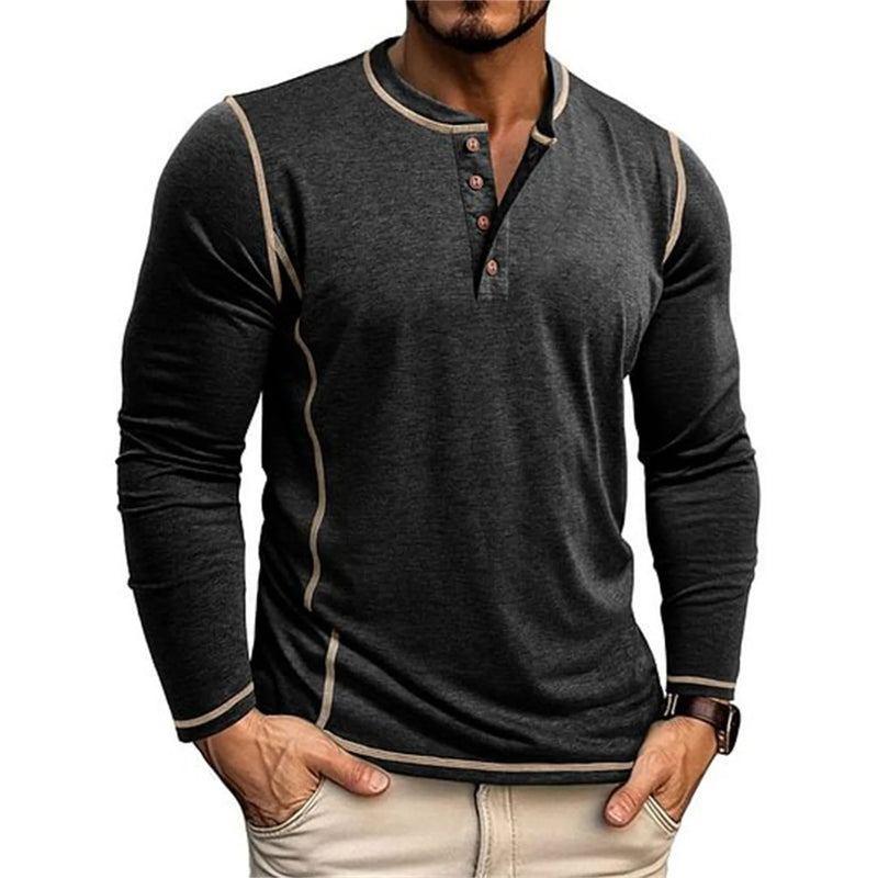 Heren Shirt | Slimfit | Lange Mouw Met Knoopjes | Herfst