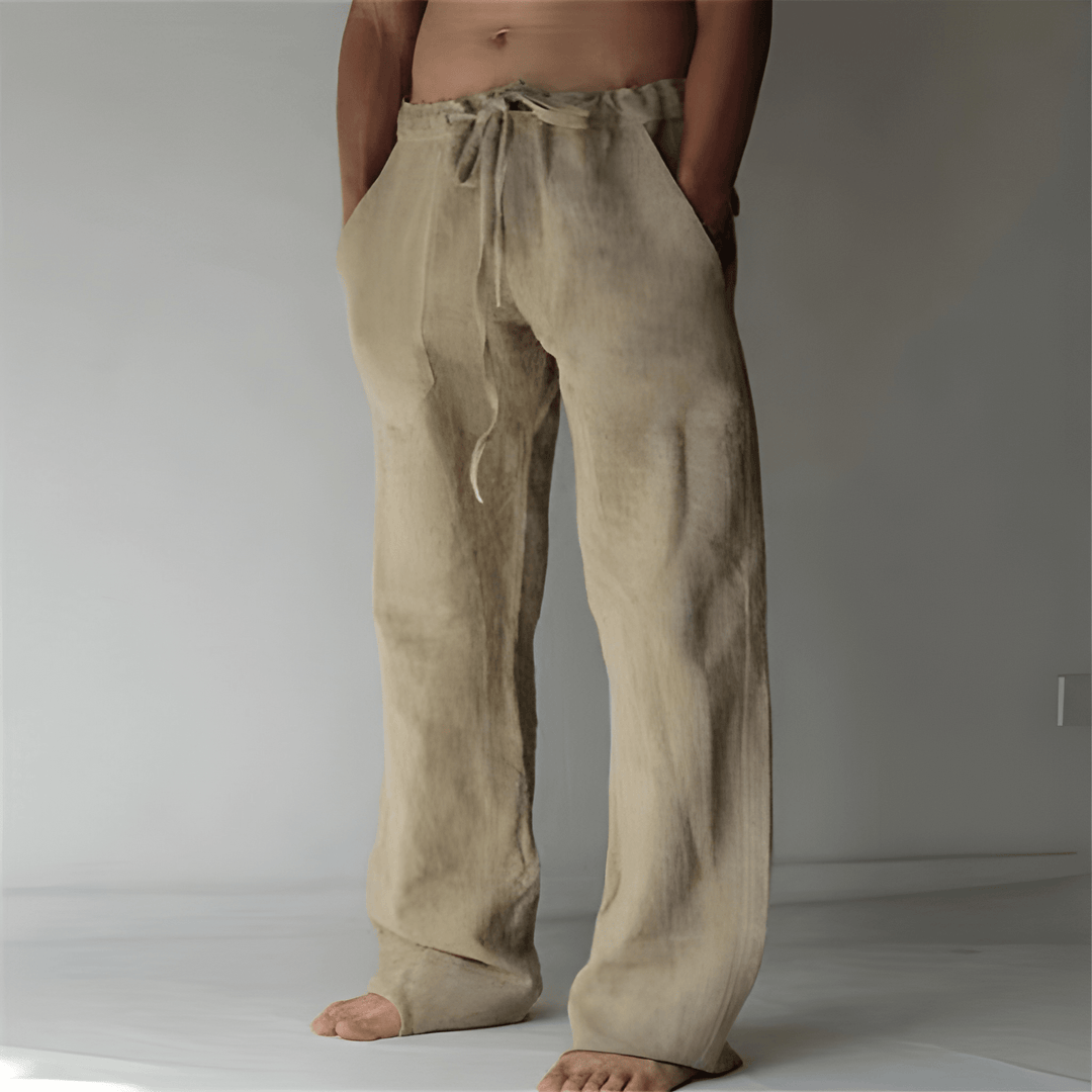Heren Broek | Wijde Pijpen | Trekkoord | Zomer