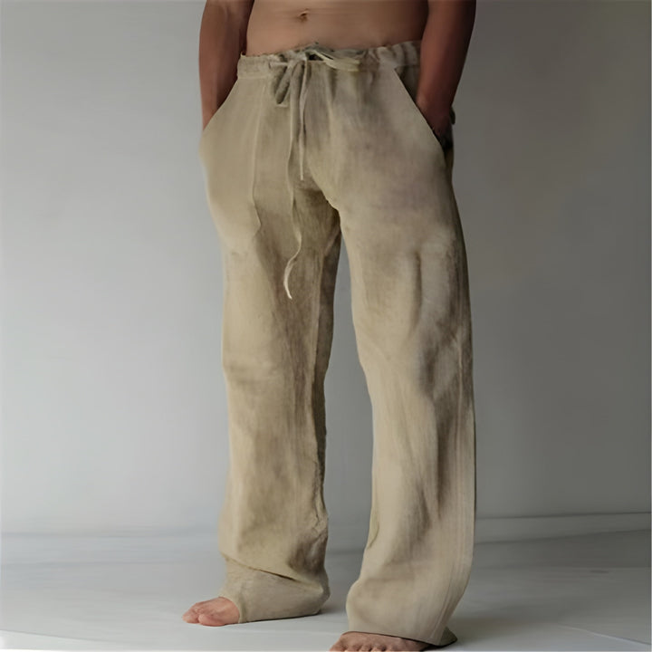 Zachte linnen vrijetijdsbroek voor heren met ultiem comfort en zomerse elegantie | Mats