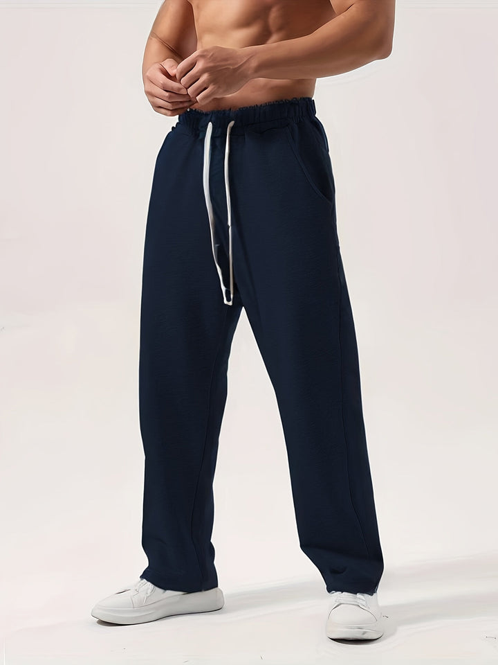 Heren Sweatpants | Trekkoord & Zakken | Ademend Polyester voor Joggen & Buiten