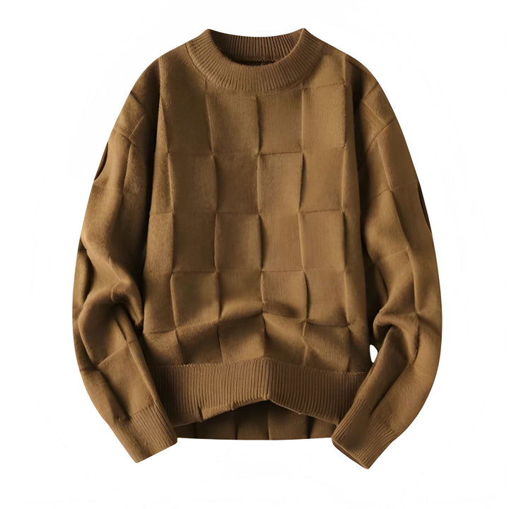 Truien Heren | Gebreide Trui met Subtiel Ruitpatroon