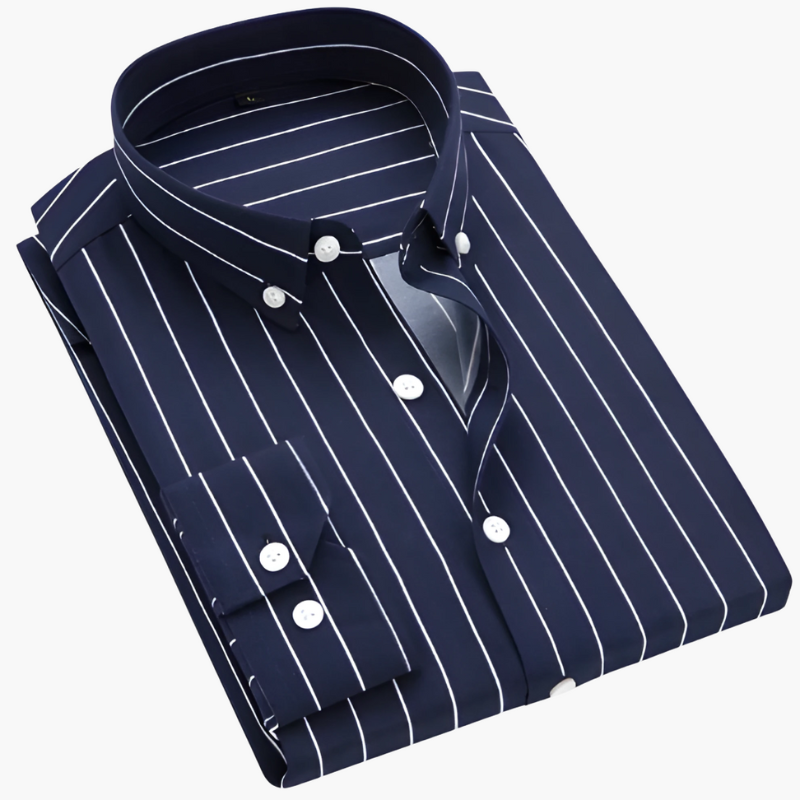 Overhemd Heren | Gestreept Design | Klassieke Kraag Kleding
