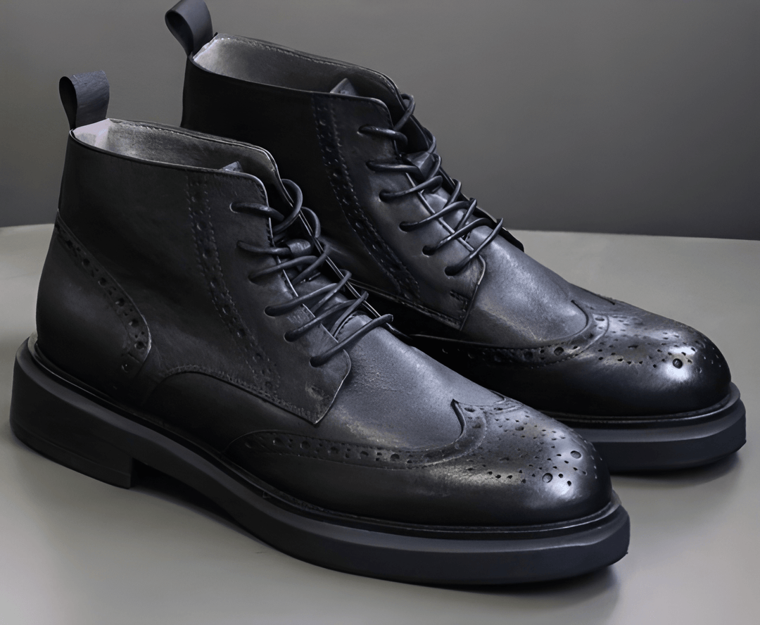 Heren | Laarzen | Italiaans Design | Hoog Model & Vetersluiting