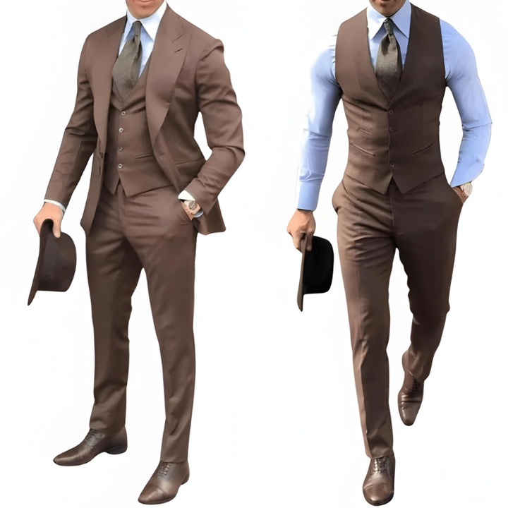 Herenpak | 3-Delige Set met Colbert & Gilet | Slim Fit Kleding