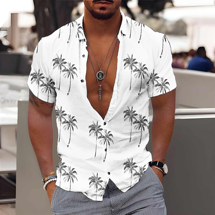 Heren Shirt | Korte Mouw | Tropical Print | Zomer