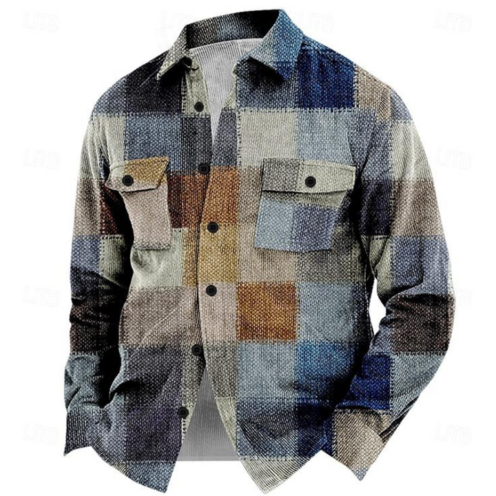 Winterjas Heren | Geruit Vintage Jas | Dagelijkse kleding