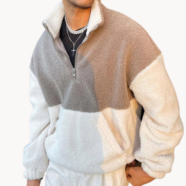 Verfijnde Sweater met Halve Ritssluiting en Zachte Afwerking voor Moderne Elegantie | Adam