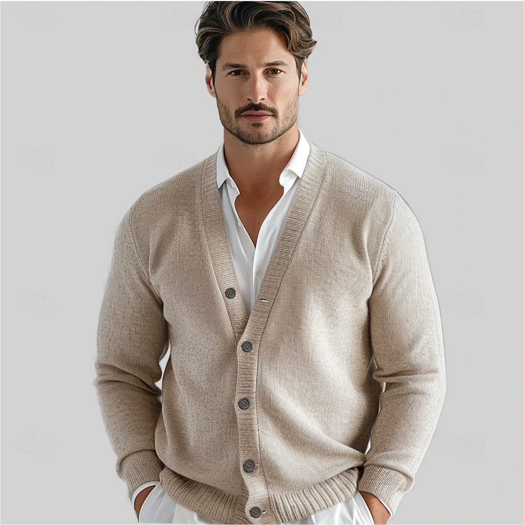 Elegant en klassiek wollen vest voor heren met knoopsluiting en veelzijdig comfort | Victor
