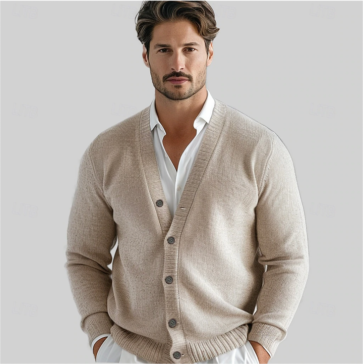 Elegant en klassiek wollen vest voor heren met knoopsluiting en veelzijdig comfort | Victor