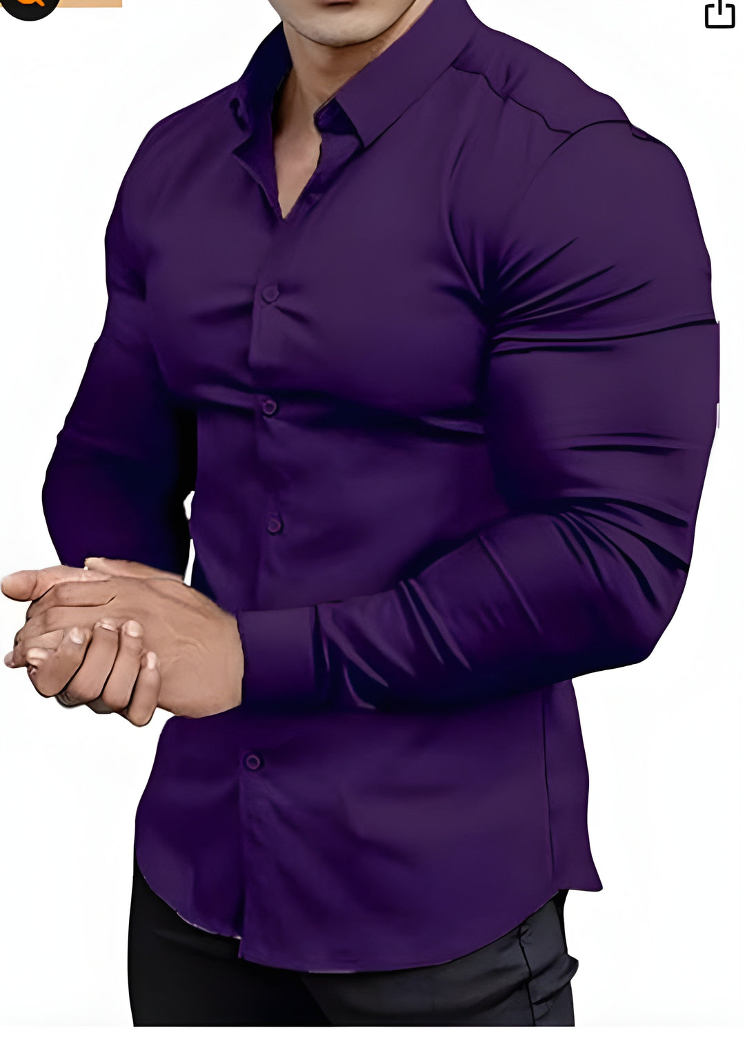 Heren Overhemd | Slim Fit | Effen & Subtiele Glans | Formeel & Casual