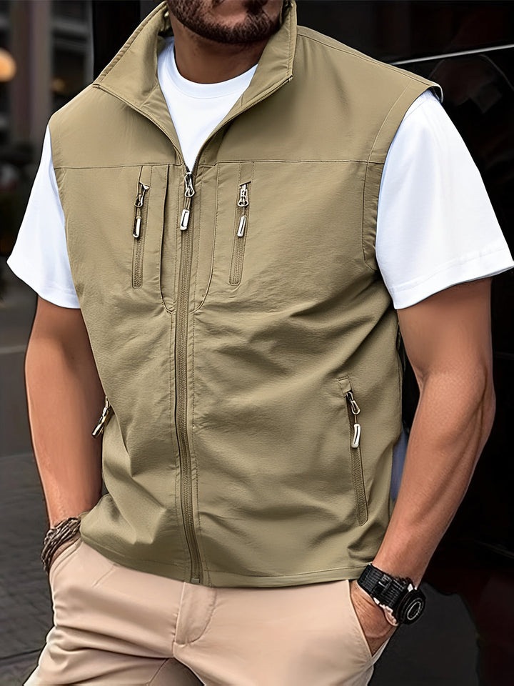 Herensvest | Sneldrogend | Mouwloos | Meerdere Zakken | Polyester