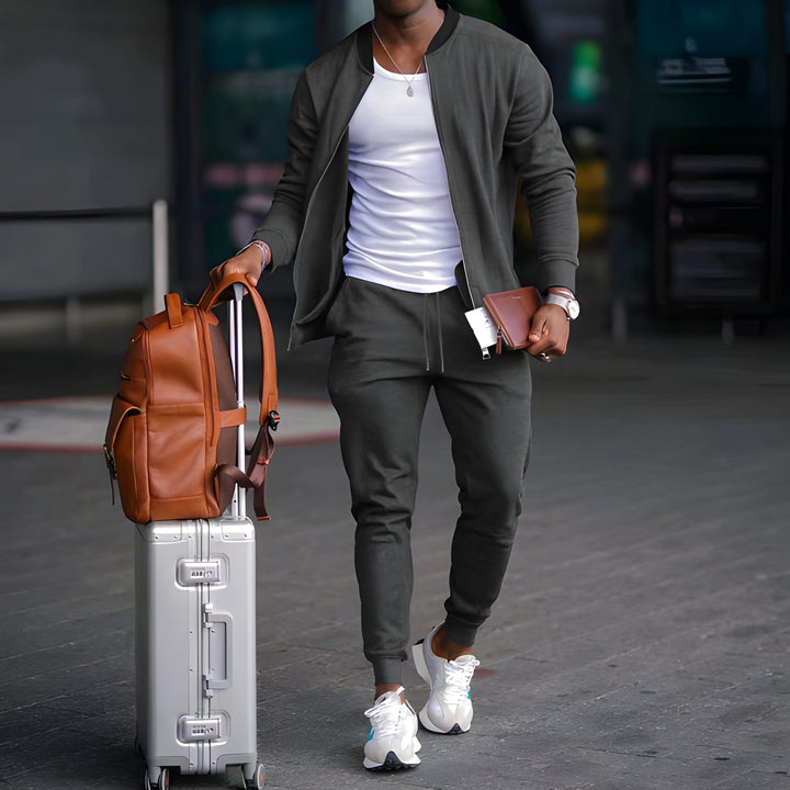 Casual Tweedelige Reizen Set voor Mannen met Veelzijdig Ontwerp en Moeiteloze Stijl | Oscar