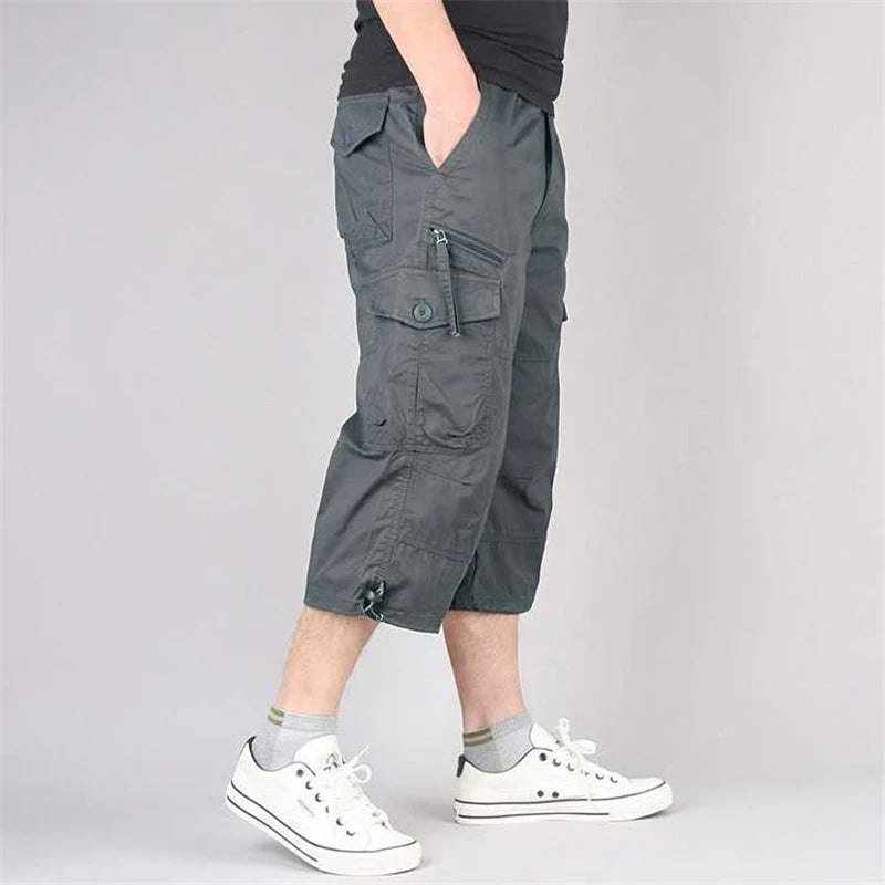 Heren Driekwart Cargo Broek | Katoen | Loose Fit & Functioneel | Zomer Casual
