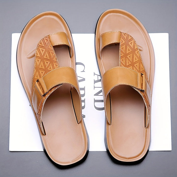 Heren Slippers | Verstelbare Band | Lichtgewicht & Antislip | PU Materiaal