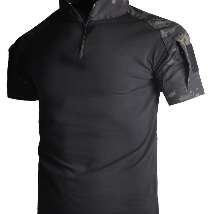 Heren T-shirt met Reverskraag | Camouflageprint & Casual | Korte Mouwen voor Zomer & Buiten