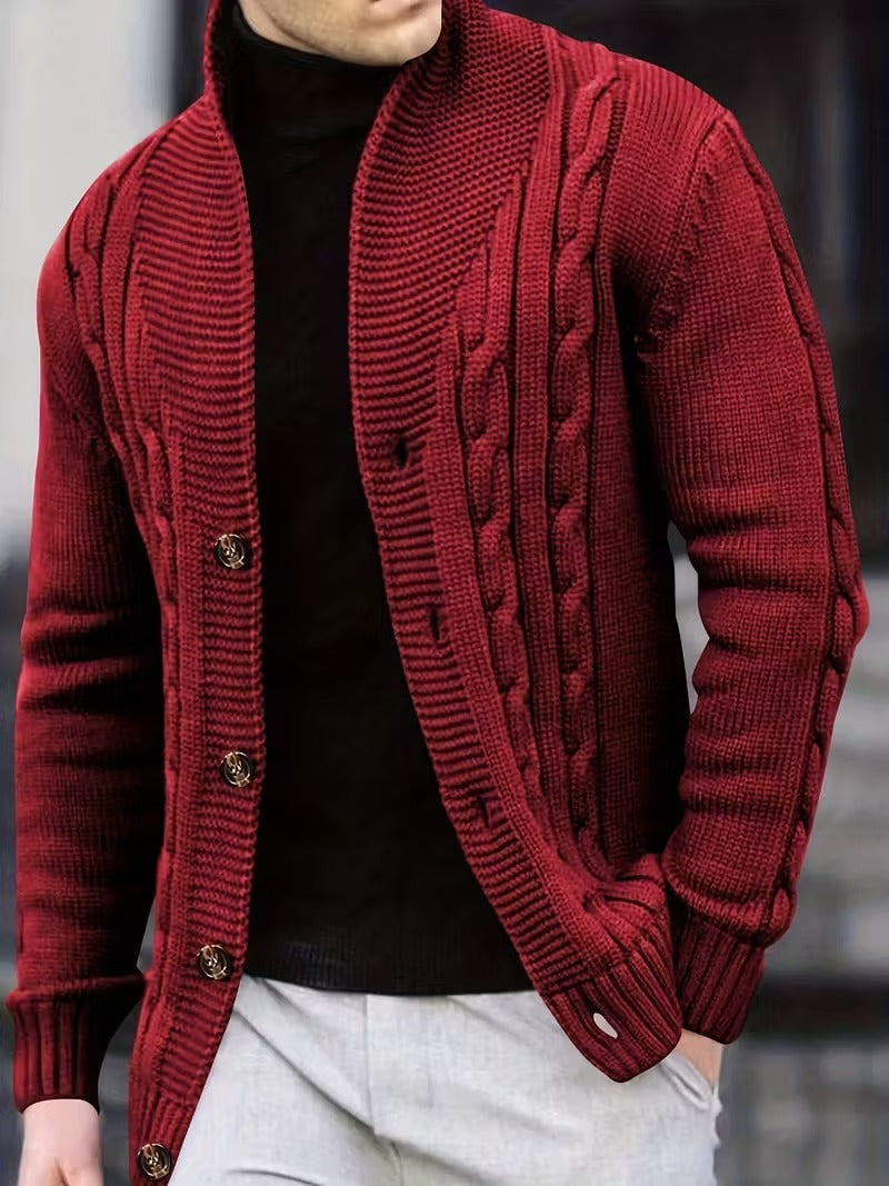 Vest Heren | Kabelgebreid | Knoopsluiting | Stijlvol Winter Truien Heren