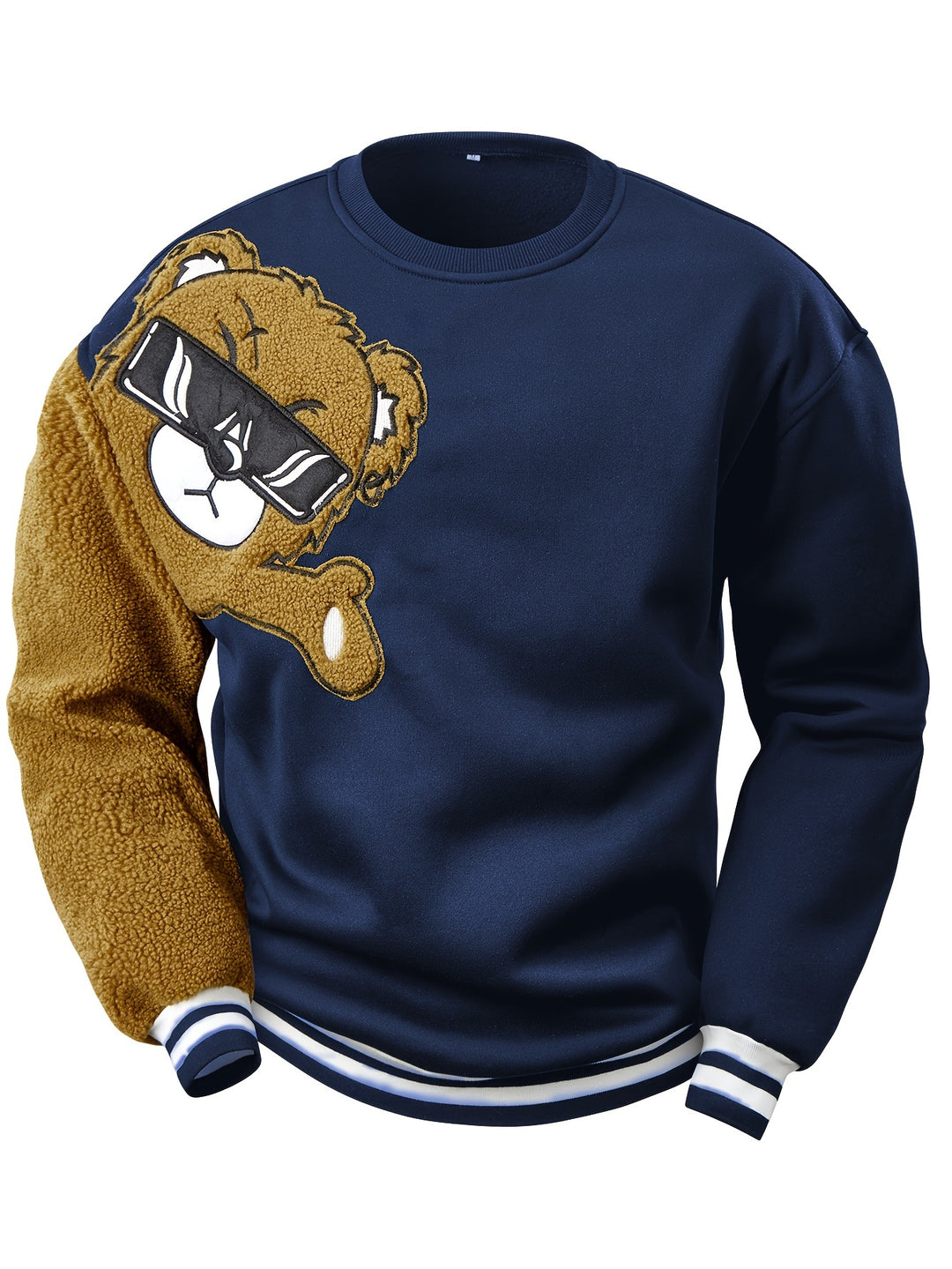 Heren Trui | Zacht & Comfortabel | Teddybeer Detail | Lange Mouwen