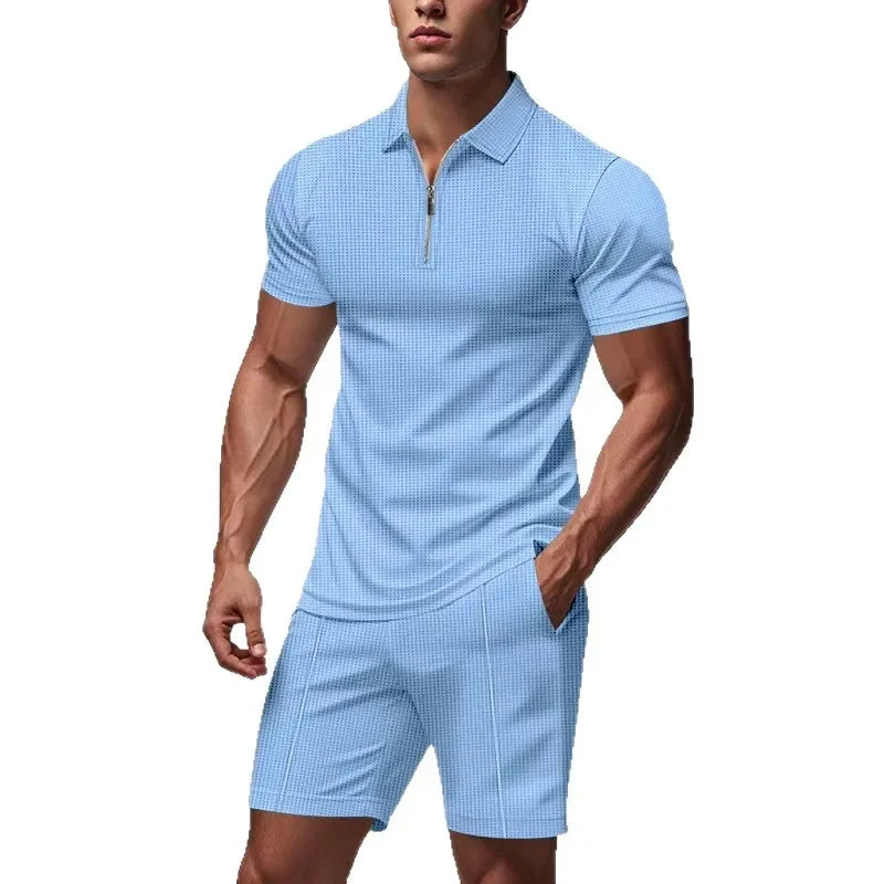 Heren Actief Zomerset - Comfortabele Pasvorm - Lichtblauw