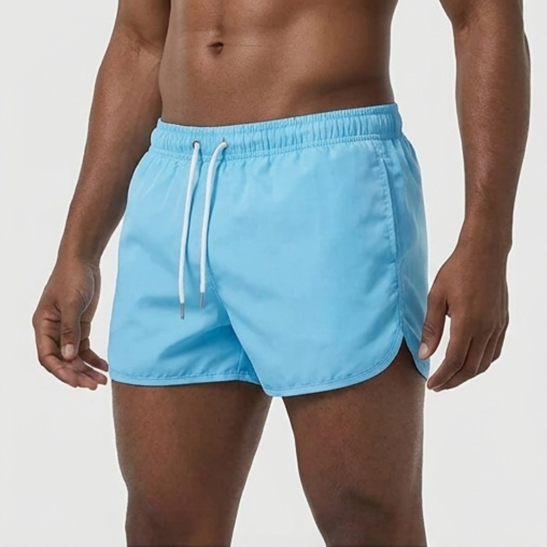 Heren Badeshorts Effen - Zomerse Zwemshorts - Lichtblauw