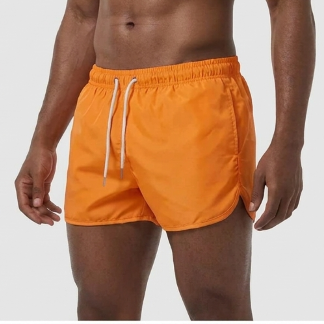 Heren Badeshorts Effen - Zomerse Zwemshorts - Oranje