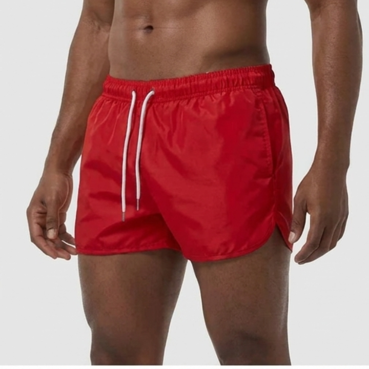 Heren Badeshorts Effen - Zomerse Zwemshorts - Rood