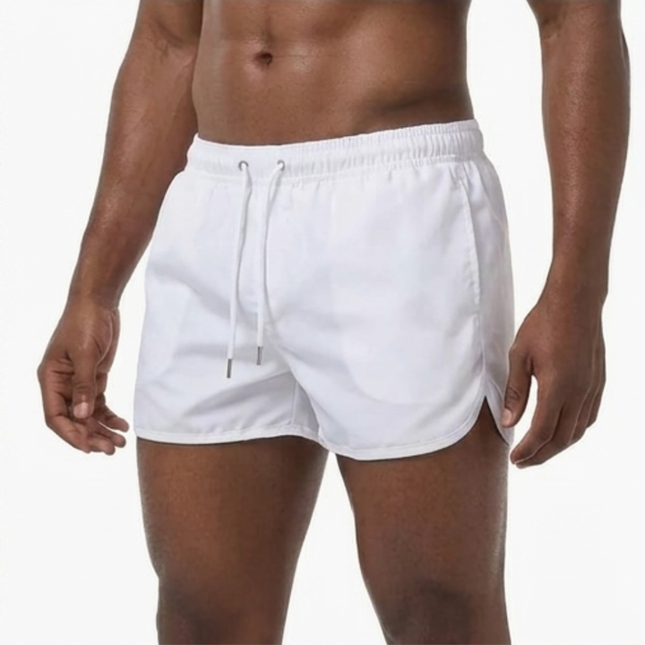 Heren Badeshorts Effen - Zomerse Zwemshorts - Wit