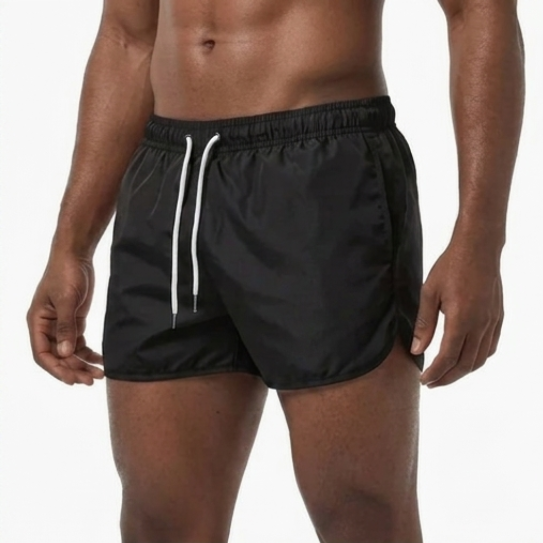 Heren Badeshorts Effen - Zomerse Zwemshorts - Zwart