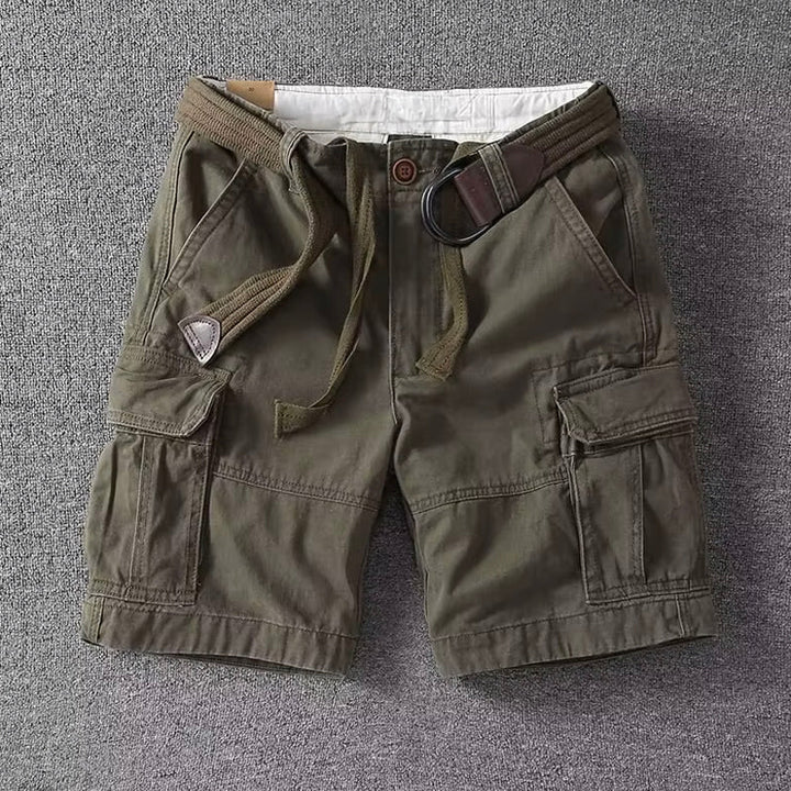 Heren Cargo Shorts met Zakken - Klassiek Design - Groen