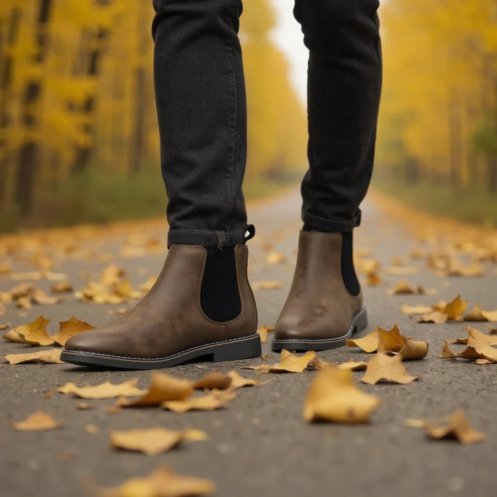 Heren Chelsea Boots met Elastische Zijpanelen - Klassiek Design