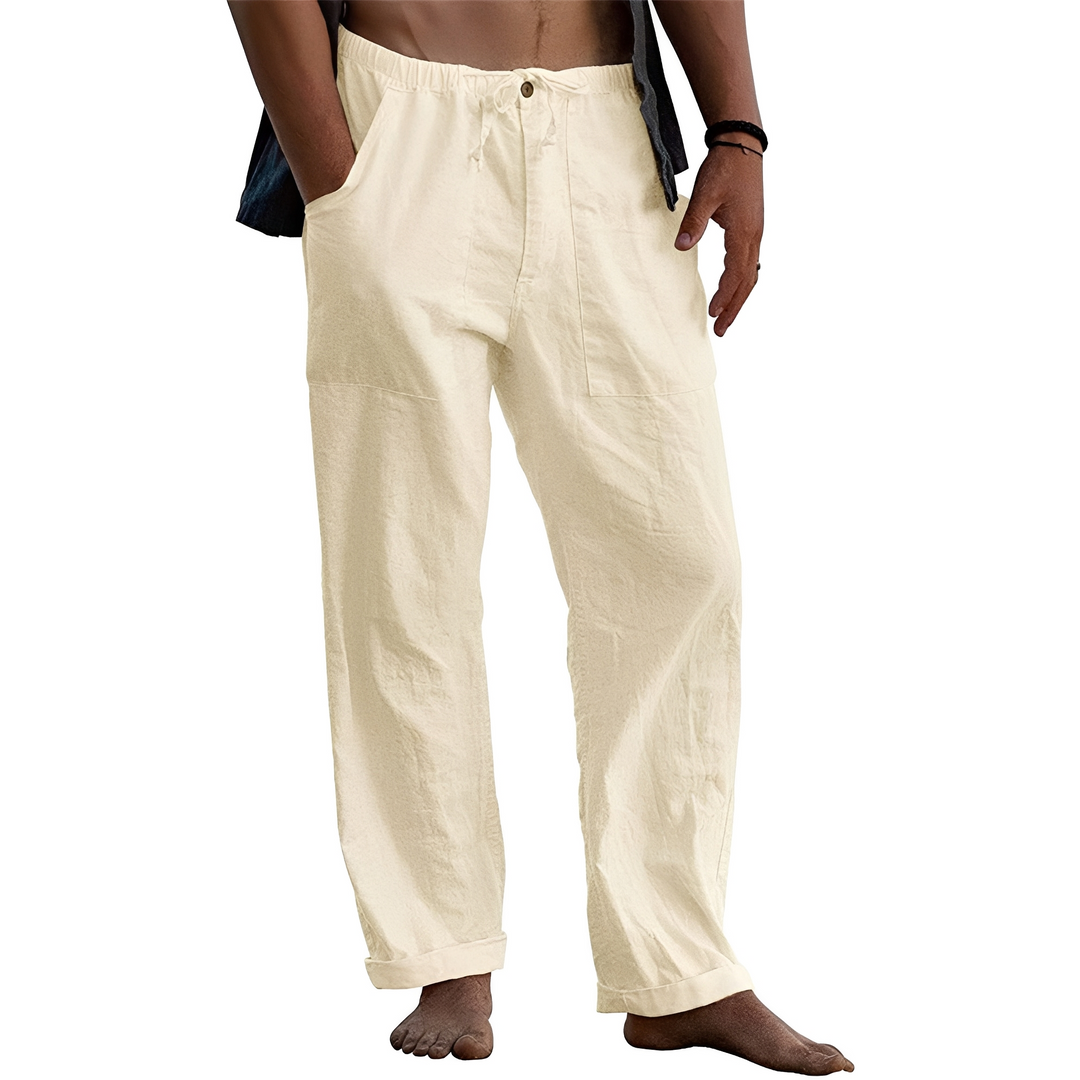 Heren chino broek - Klassieke smart-casual snit - Beige