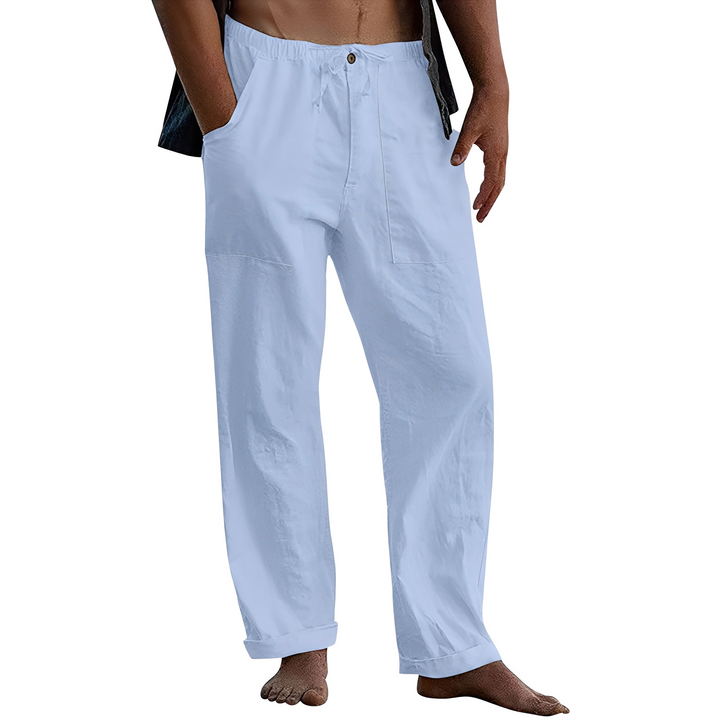 Heren chino broek - Klassieke smart-casual snit - Blauw