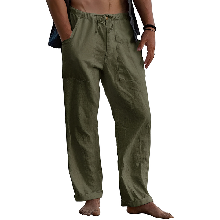 Heren chino broek - Klassieke smart-casual snit - Groen