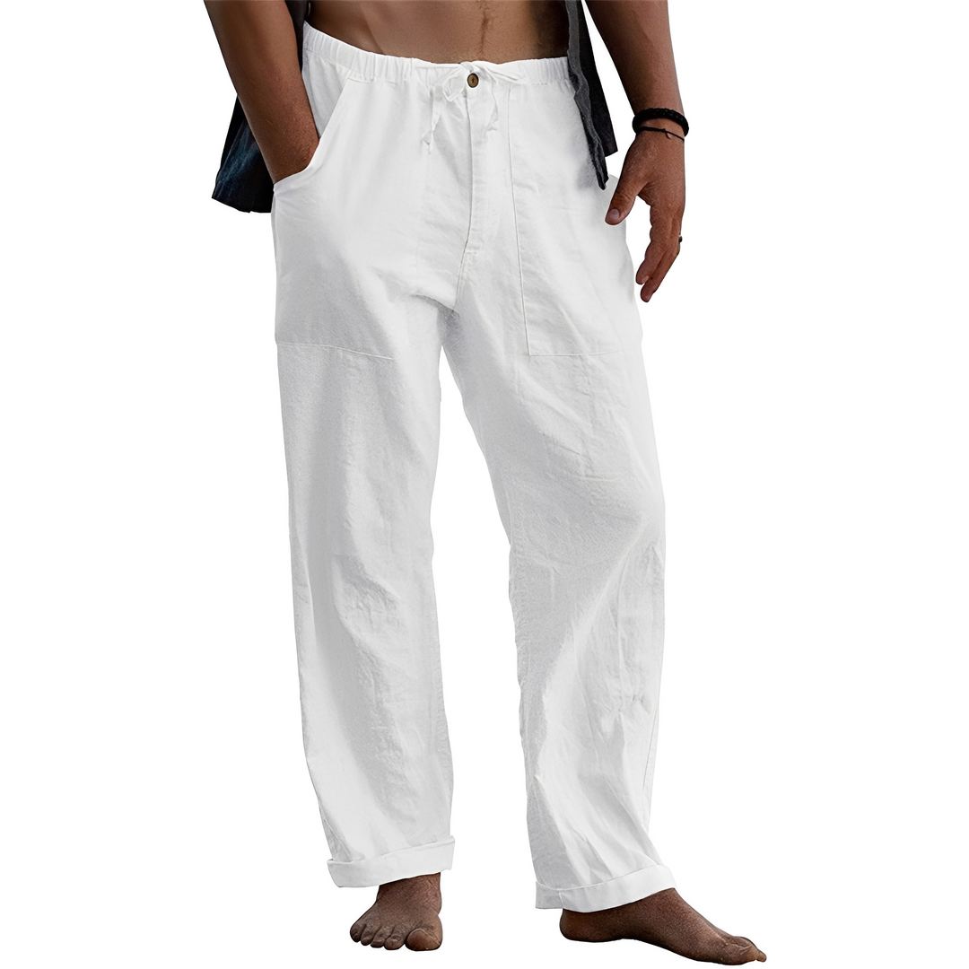Heren chino broek - Klassieke smart-casual snit - Wit