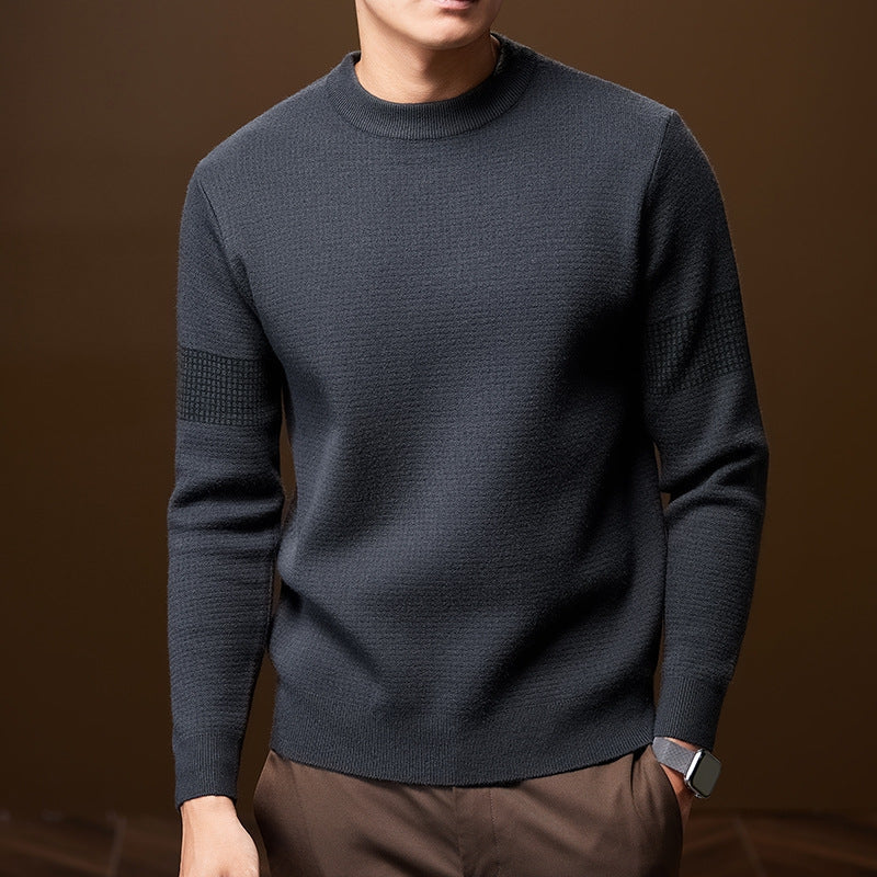 Heren Chunky Knit Trui - Ronde Hals Gestructureerd