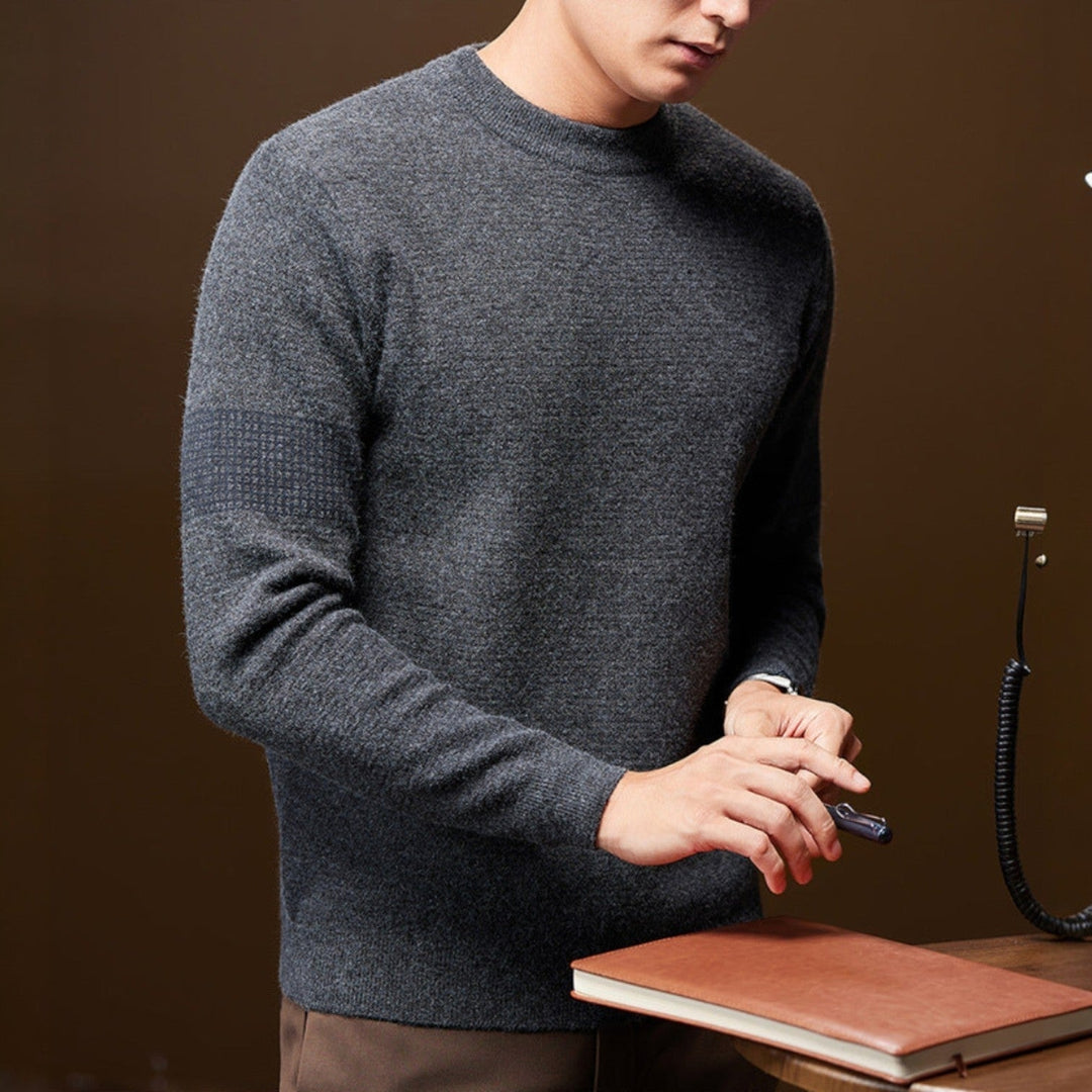 Heren Chunky Knit Trui - Ronde Hals Gestructureerd