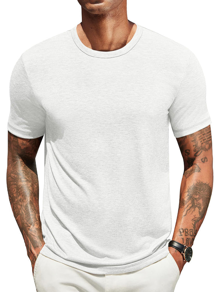 Heren Classic T-Shirt - Comfortabel Dagelijks Shirt - Wit