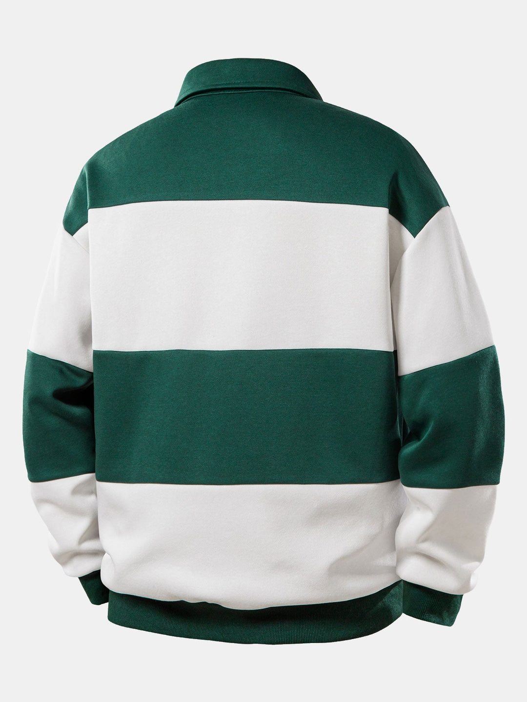 Heren Colour Block Polokraag Sweatshirt - Relaxed Fit